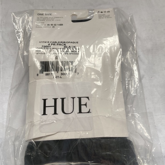 Hue Cable/Rib/Opaque 4pr pack - Picture 2 of 5